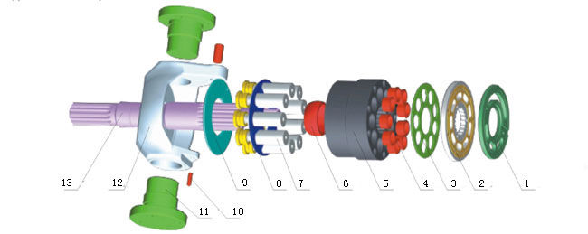 Piston Pompa Hidrolik er SPK10 / 10 (E200B) SPV10 / 10 (MS180)